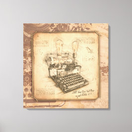 Impressão Em Tela Vintage Old Fashion Art Autor/Escritor Gift