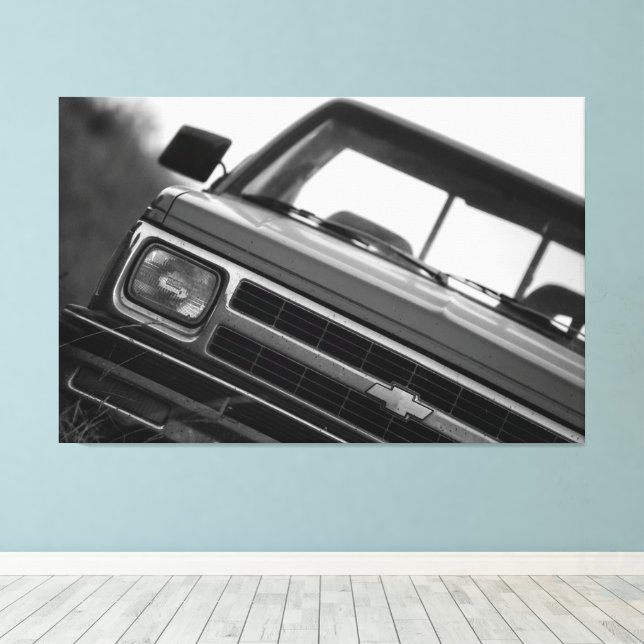 Impressão Em Tela Vintage Old Timer Chevrolet (Insitu(piso de madeira))