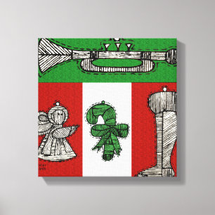 Impressão Em Tela Vintage Ornaments