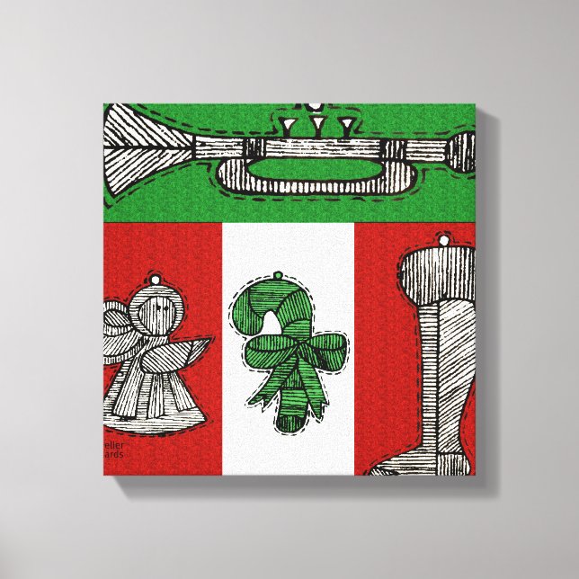 Impressão Em Tela Vintage Ornaments (Frente)