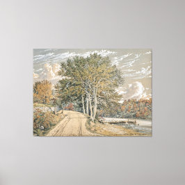 Impressão Em Tela Vintage Painting Harlem River