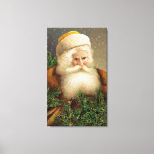 Impressão Em Tela Vintage Papai Noel 11
