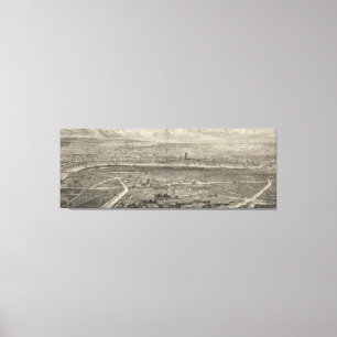 Impressão Em Tela Vintage Pictorial Map of London England (1861)