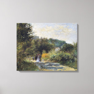 Impressão Em Tela Vintage Pierre Auguste Renoir Road em Louveciennes