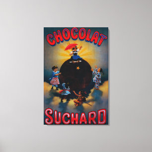 Impressão Em Tela Vintage PosterEurope de Chocolat Suchard