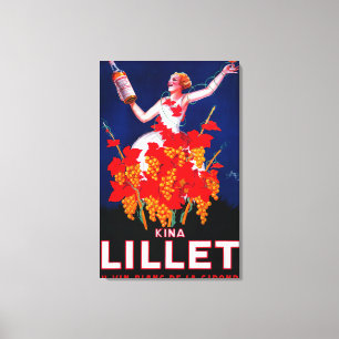 Impressão Em Tela Vintage PosterEurope de Lillet das kinas