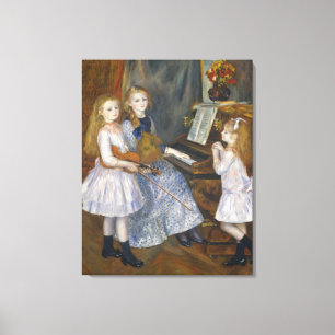 Impressão Em Tela Vintage Renoir As Filhas de Catulle Mendes