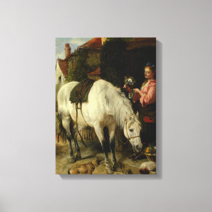 Impressão Em Tela Vintage Richard Ansdell A Filha Dos Jardineiros