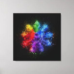 Impressão Em Tela Vintage Rotary Engine Aviation Wall Art, Avie