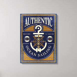 Impressão Em Tela Vintage Sailing Poster