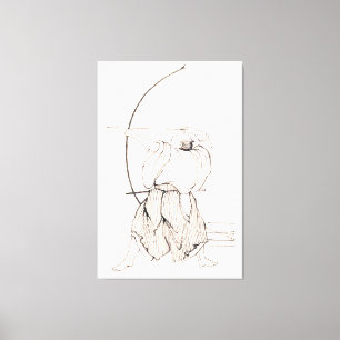 Impressão Em Tela Vintage Samurai Archer