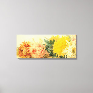 Impressão Em Tela Vintage "The Study of Chrysanthemums"