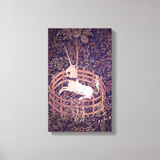 Impressão Em Tela Vintage Unicorn Em Captivity Tapeçaria Embalada Ca