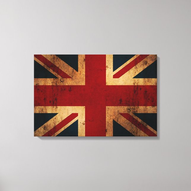 Impressão Em Tela Vintage Union Jack (Frente)