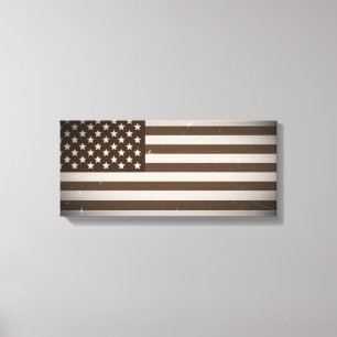 Impressão Em Tela Vintage USA Flag