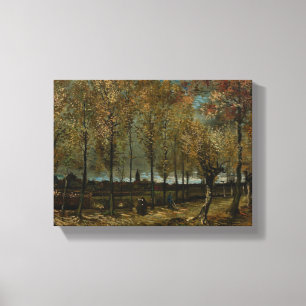 Impressão Em Tela Vintage Van Gogh Lane Com Poplars  