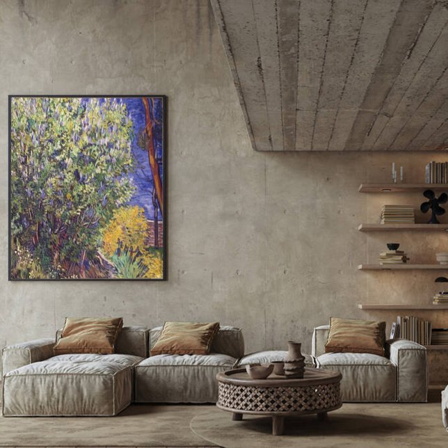 Impressão Em Tela Vintage Van Gogh Lilac Bush (Criador carregado)