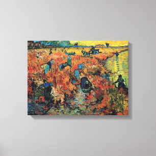 Impressão Em Tela Vintage Van Gogh, O Vineyard Vermelho