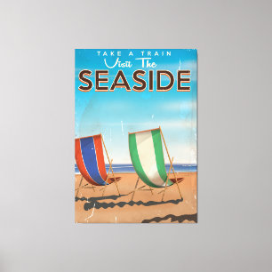 Impressão Em Tela Vintage, Viagem da costa poster.