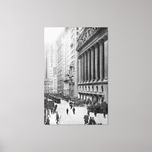 Impressão Em Tela Vintage Wall Street NYC Fotografia (1921)