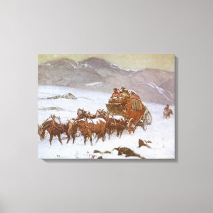 Impressão Em Tela Vintage West, por que o correio foi atrasado por B