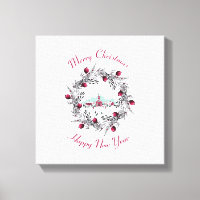 Vintage Winter Church Scende com a coroa de Natal