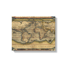 Vintage World Map Atlas Design histórico