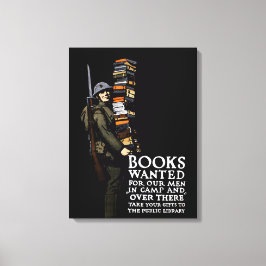 Impressão Em Tela Vintage WWI Poster - Livros queridos