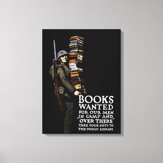 Impressão Em Tela Vintage WWI Poster - Livros queridos (Frente)