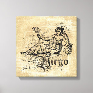 Impressão Em Tela Vintage Zodiac Virgo