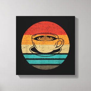 Impressão Em Tela Vintagem do Estilo de Retro Café