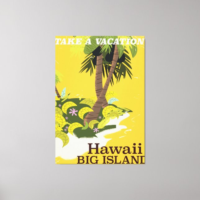 Impressão Em Tela Vintagens das ilhas do Havaí (Frente)