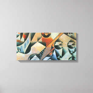 Impressão Em Tela Violão (Banjo) e óculos, Juan Gris, Arte Vintage