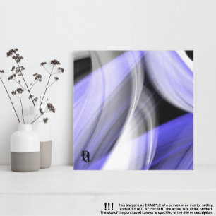 Impressão Em Tela Violet de Abstrato de Tendência da Lua de Lavanda