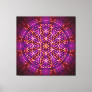 Impressão Em Tela Violet Power and the of flower life