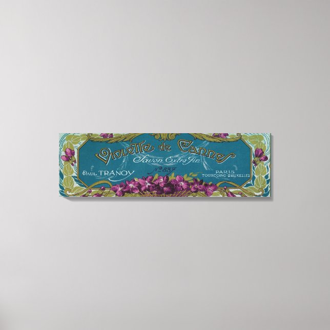 Impressão Em Tela Violette De Cannes Soap LabelParis, França (Frente)