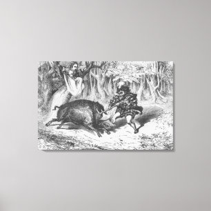 Impressão Em Tela Violette e Ourson