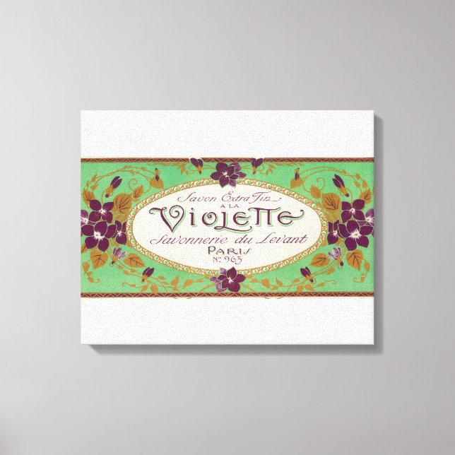 Impressão Em Tela Violette Soap LabelParis, França (Frente)