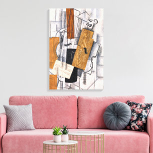 Impressão Em Tela Violino e Partitura Georges Braque