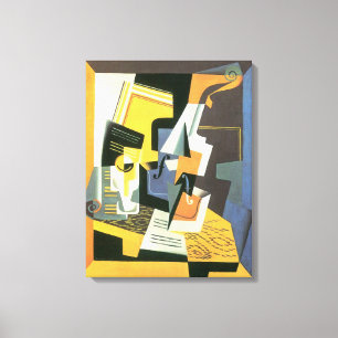 Impressão Em Tela Violino e vidro por Juan Gris, Cubismo Vintage