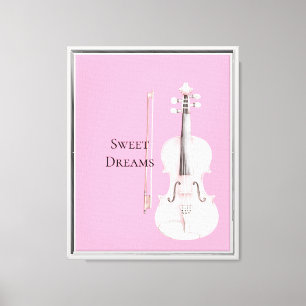 Impressão Em Tela Violino Pink Blush