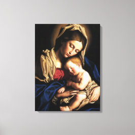 Impressão Em Tela Virgem Abençoada Maria e Criança Criança Jesus