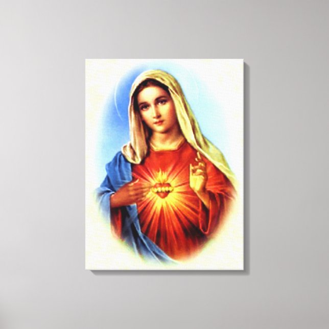 Impressão Em Tela Virgem Maria Abençoada - Mãe de Deus (Frente)