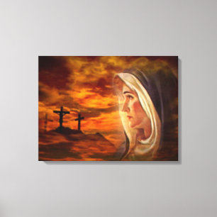 Impressão Em Tela Virgem Maria Abençoada - Mãe de Deus