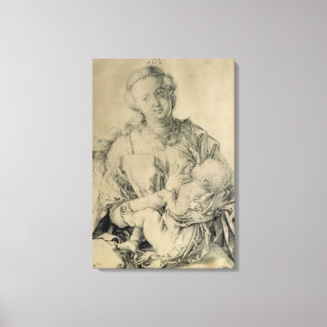 Impressão Em Tela Virgem Maria sugando a Criança Cristo, 1512 (Frente)