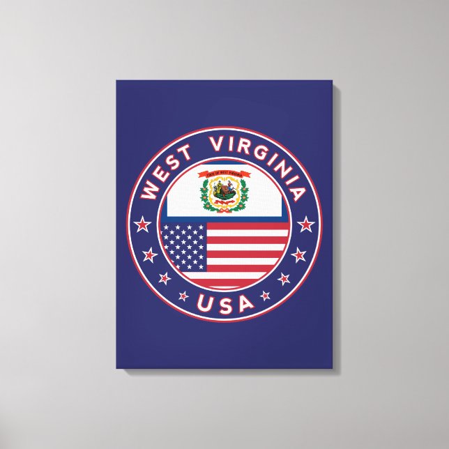 Impressão Em Tela Virgínia Ocidental (Frente)