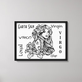 Impressão Em Tela Virgo A Virgem Zodiac Enquadrado