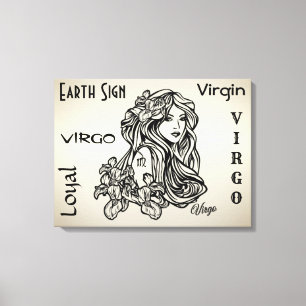 Impressão Em Tela Virgo O Ouro Virgem Zodiac