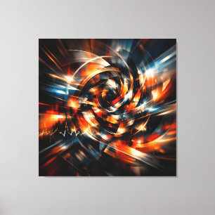 Impressão Em Tela Visão Abstrata de Movimento e Mente