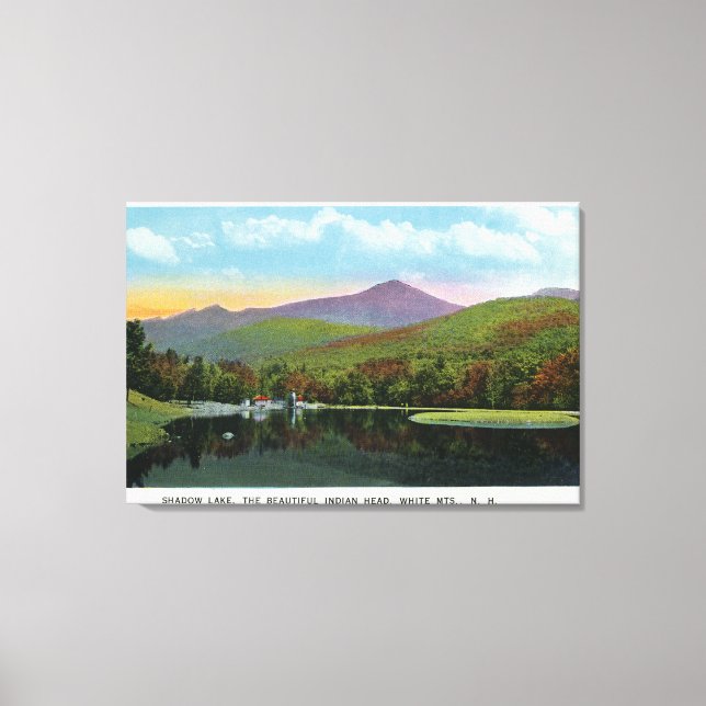 Impressão Em Tela Visão da Cabeça e do Lago Sombra da Índia (Frente)